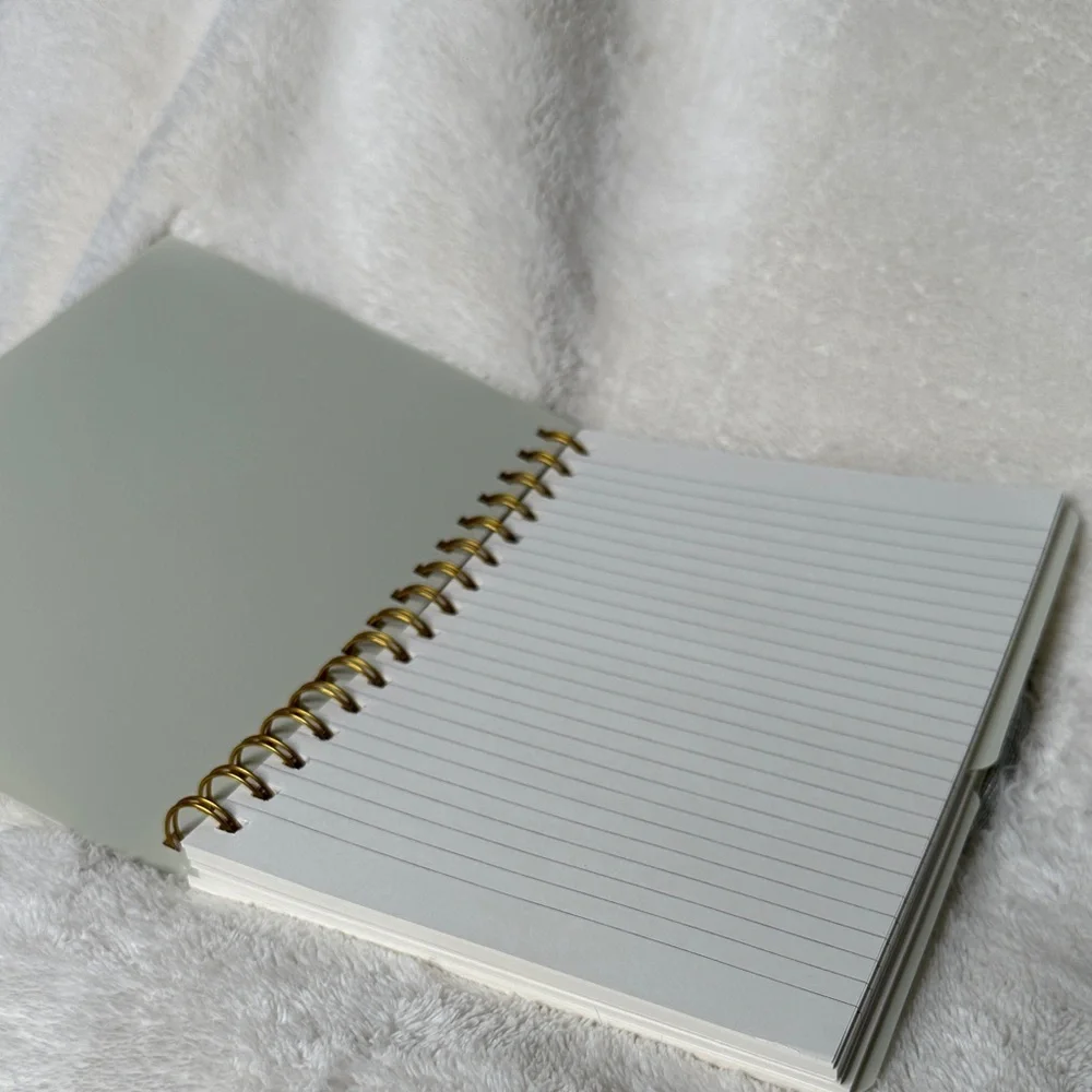 Notes and Stuff Pastel Green & Gold Spiral Notebook Journal Doodle Sketch NWT